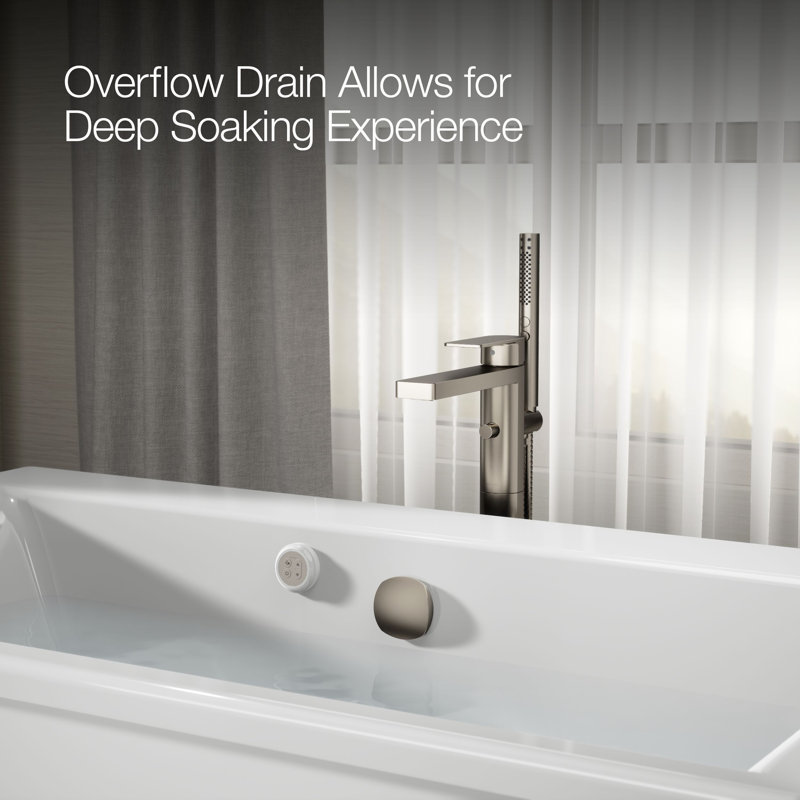 Stargaze® 60.25" x 34.25" Freestanding Air Acrylic Bathtub, White