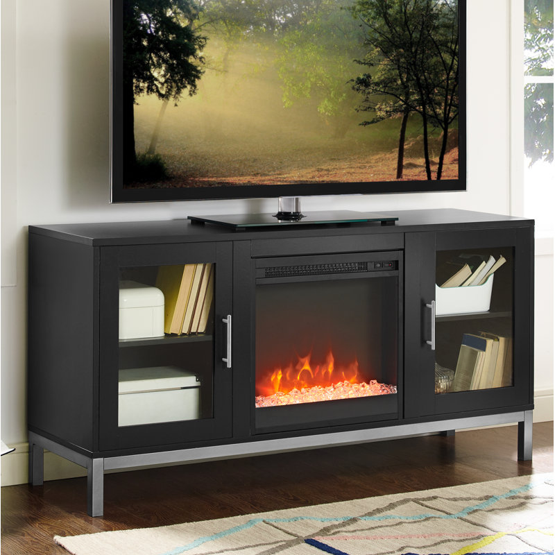 Phillippi Unfinished with Fireplace Included, Black