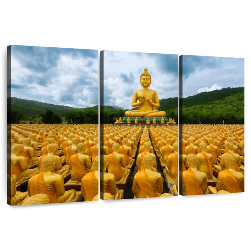 Adella Buddhist Memorial Park Buddhas, 42" H x 65" W
