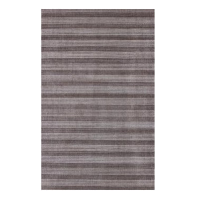 5' X 8' Rust And White Hand Loomed Area Rug