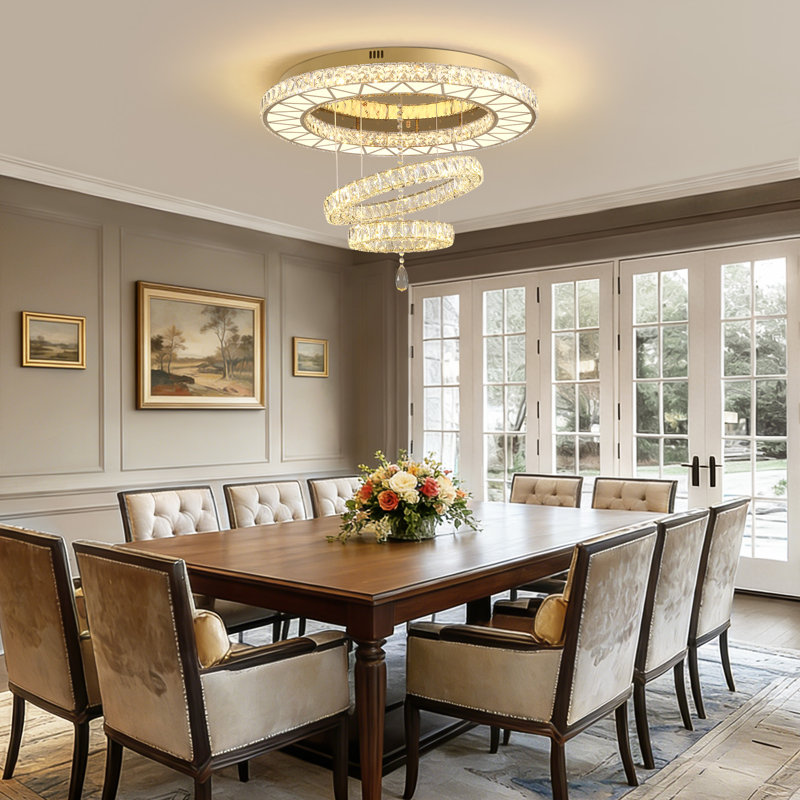 Lustre encastré moderne en cristal Eulean