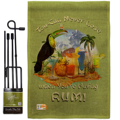 Double Sided 18.50'' H x 13'' W Polyester Flag Set