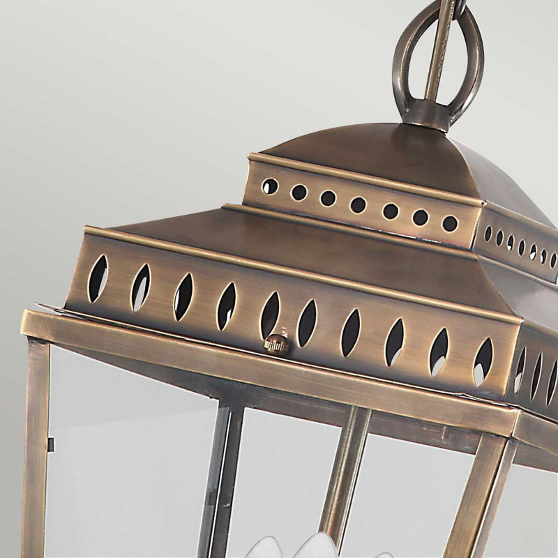 Ville 3 - Light Outdoor Hanging Lantern, Brass