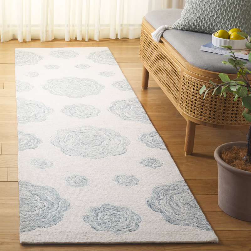 Tapis Jardin Ivoire / gris 756, Tapis de couloir 2 pi 3 po x 8 pi