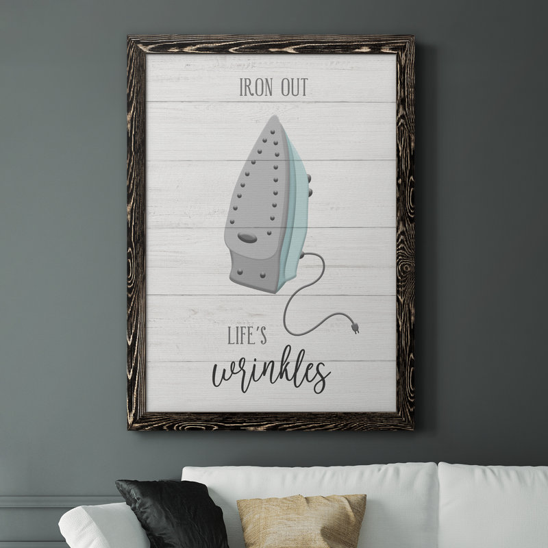 Iron out - Peinture sur toile encadrée, H 37,5 po x l 27,5 po x P 1,5 po, Toile avec cadre noir