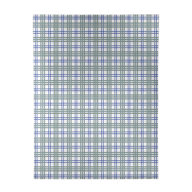 Tapis écossais gris / blanc, Rectangle 9 pi x 12 pi