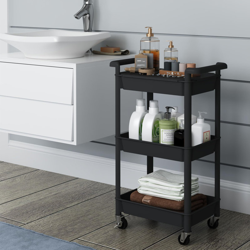 77cm H x 50cm W Bar Cart with Wheels