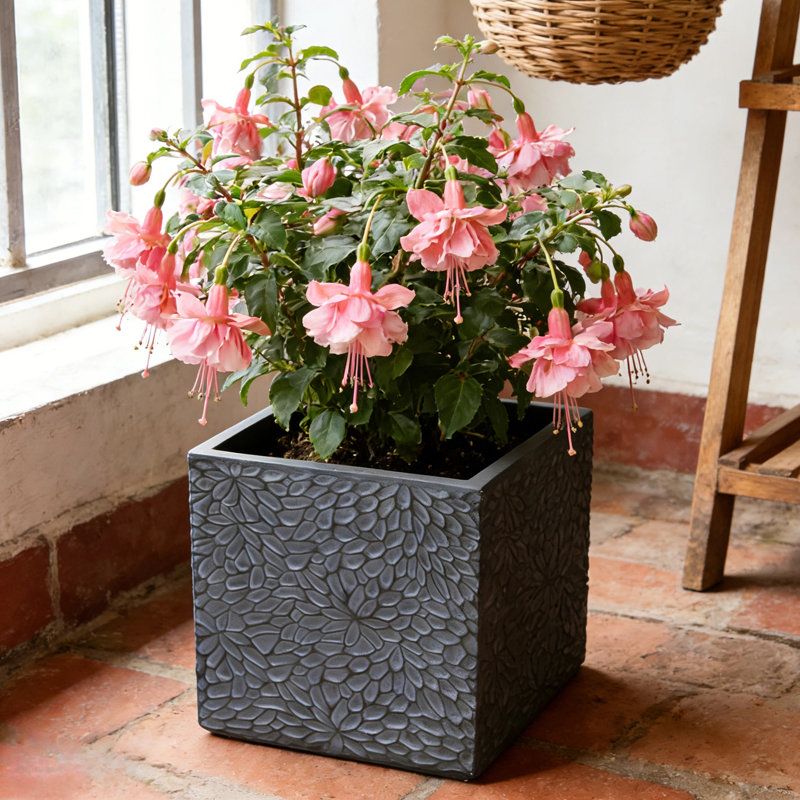 Ensemble de pots de fleurs carrés 4 pièces Mgo