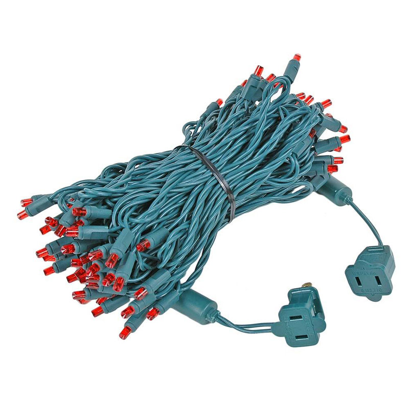 Mini-ensemble de petites chaînes à del pour l’extérieur 50' extérieur 100-ampoule, rouge, vert