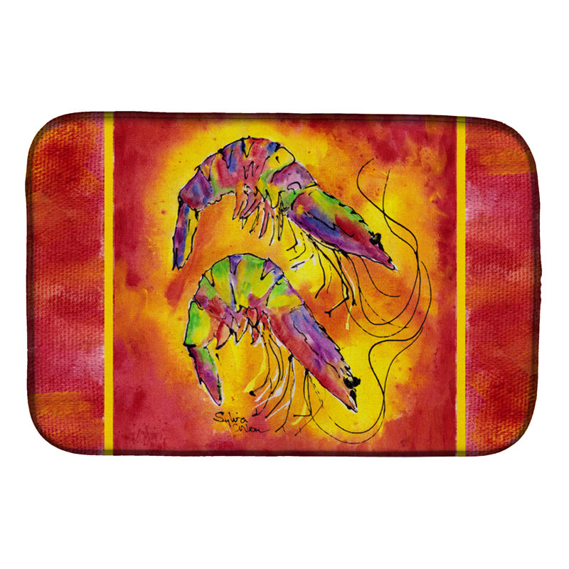 Tapis de séchage brillante crevette