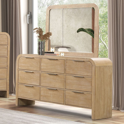 62.6" W Transitional Dresser, Natural