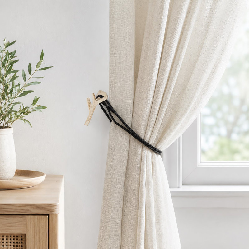 Curtain Holdback, Ecru/Gold