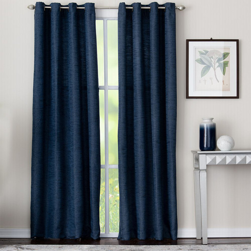 Koopman 100% Polyester Room Darkening Curtain Panel, l 50 po x L 63 po, Indigo