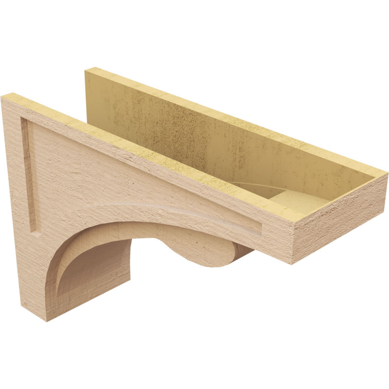 Bois de cèdre brut Viola TimberThane Corbel, apprêté brun clair, H 16 po x l 8 po x P 24 po