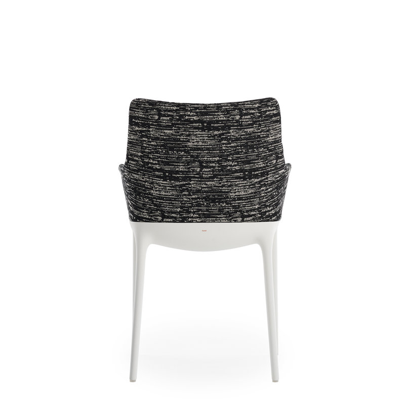 Eleganza Upholstered Dining Chair, Black, White