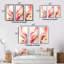 «Bold Pink and Gold Flow Art», 3 pièces sur toile-324772100-324772101