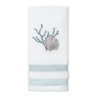 Farmhouse Shell Embroidered Coastal Bath Towel Set