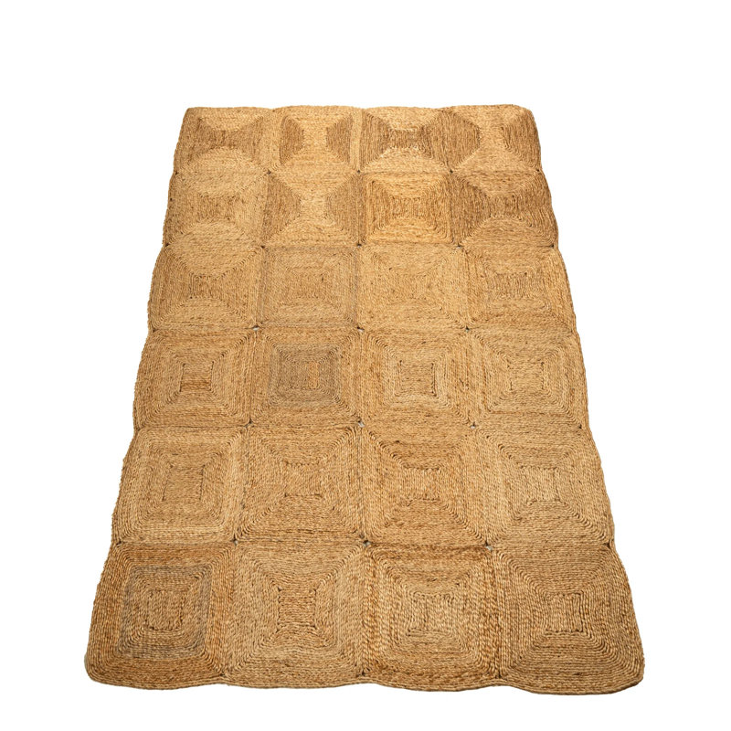 Tapis géométrique tissé à la main