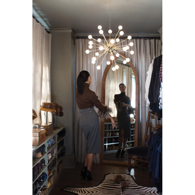 Impulse 30 - Light LED Chandelier, Polished Gold