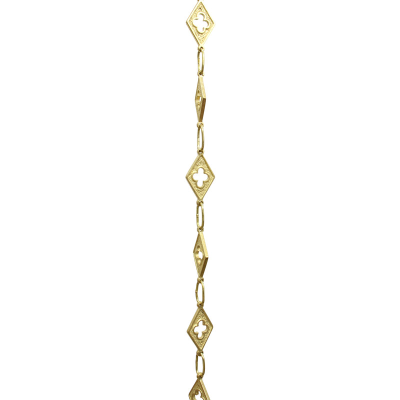 Lustre soudé Motif Link, Trempée à l'acide, H 36 po x l 1,02 po x P 0,14 po