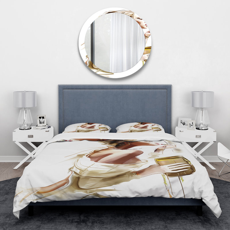 Ensemble de housse de couette traditionnelle, Housse simple + 1 taie décorative