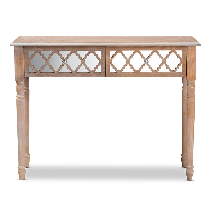 107.01cm Solid Wood Top Console Table