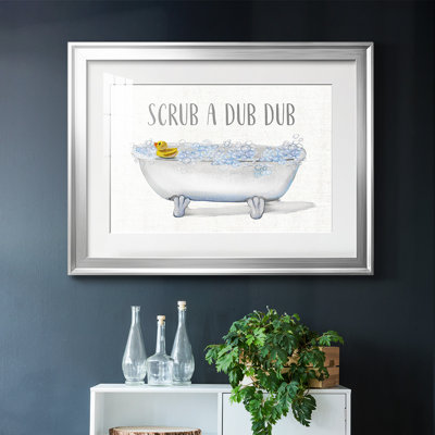 Scrub A Dub, reproduction d'art encadrée