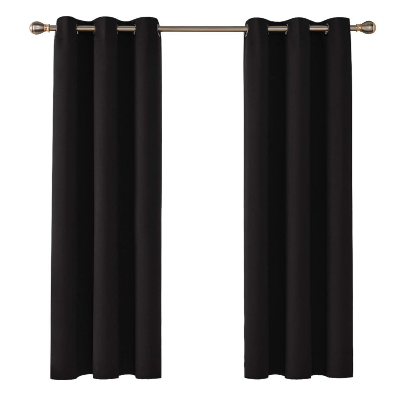 Blackout Curtain Pair, 52cm Width x 114cm Drop