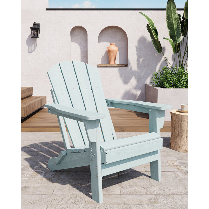 Wood Outdoor Adirondack Chair, Blue