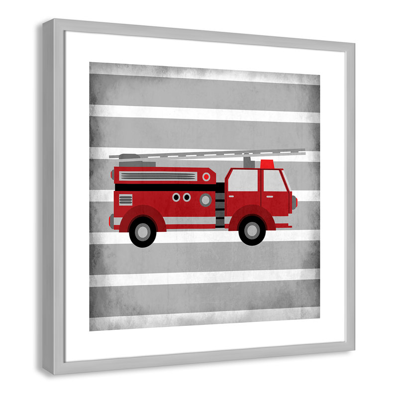 In Red 1' Wall Decal, 22.5" H x 22.5" W x 1.18" D, Silver Box Framed