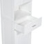 Grande armoire de salle de bain avec panier à linge, grand panier à linge inclinable et armoire de rangement supérieure-339280701