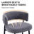 Modern Upholstered Bar Stool with Backrest Armrest-128129016