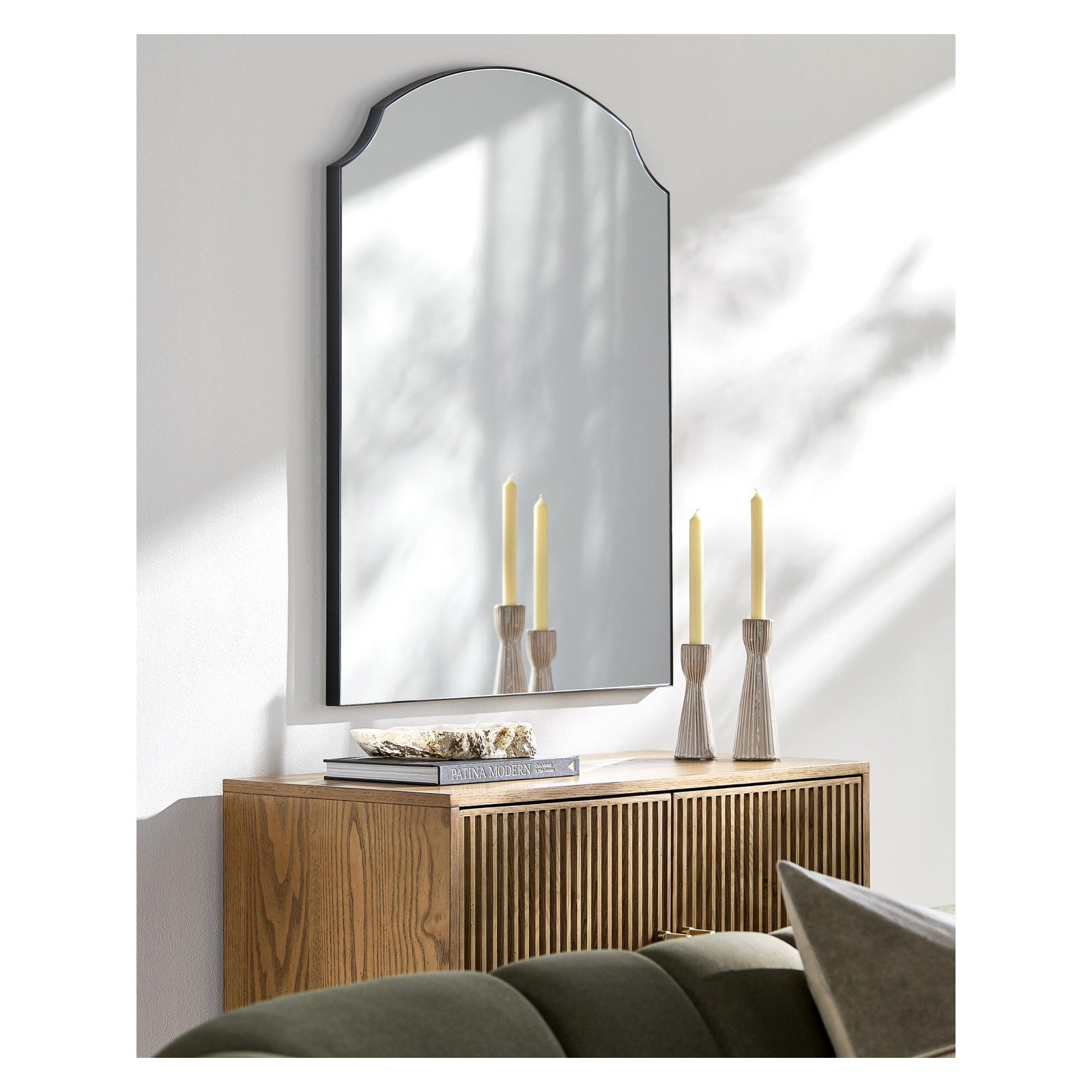 Galey Alix x Livabliss Landon Mirror, Matte Black, 36" x 29"