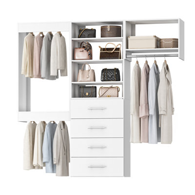 Modular Closet System, Versatile and Customizable Walk-In Design for Efficient Storage and Organization
