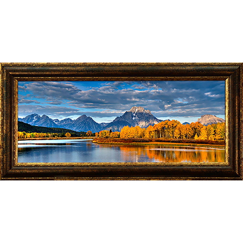 "Rocky Mountain Oxbow Bend 2" par Mitch Mansanarez - reproduction de photo sur toile encadrée