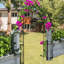 Jardin d'extérieur en métal - Treillis arqué noir 94,5 po