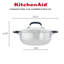 Casserole en acier inoxydable avec couvercle KitchenAid, 4 pintes, acier inoxydable brossé