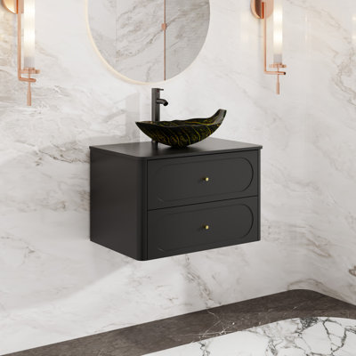 Meuble-lavabo mural simple 30 po avec lavabo vasque, robinet