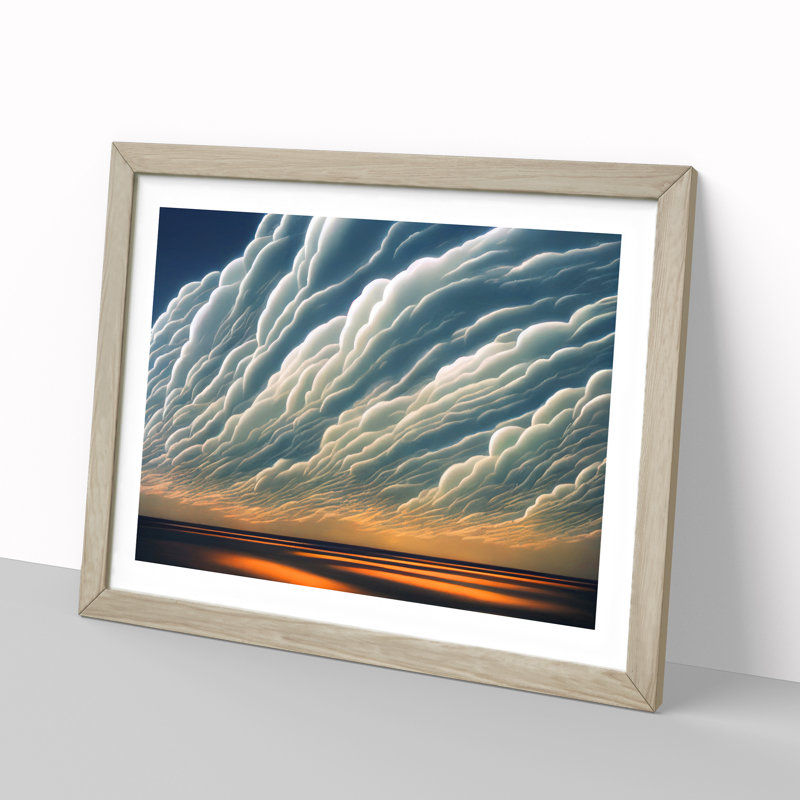 Stormy Sky Vol.4 - Framed Print, 46cm H x 64cm W x 2cm D, Oak
