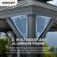 Pavillon de jardin à toit rigide à énergie solaire 10 pi x 12 pi Sunjoy Merston