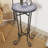 Patio Side Table,Blue+Black