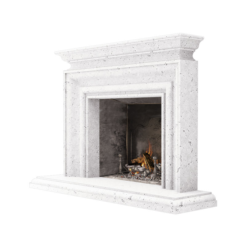 Napa Fireplace Surround, Old World White