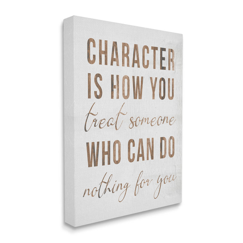 How You Treat Someone Inspirational by Lil' Rue - Wrapped Canvas Textual Art, 40" H x 30" W x 1.5" D