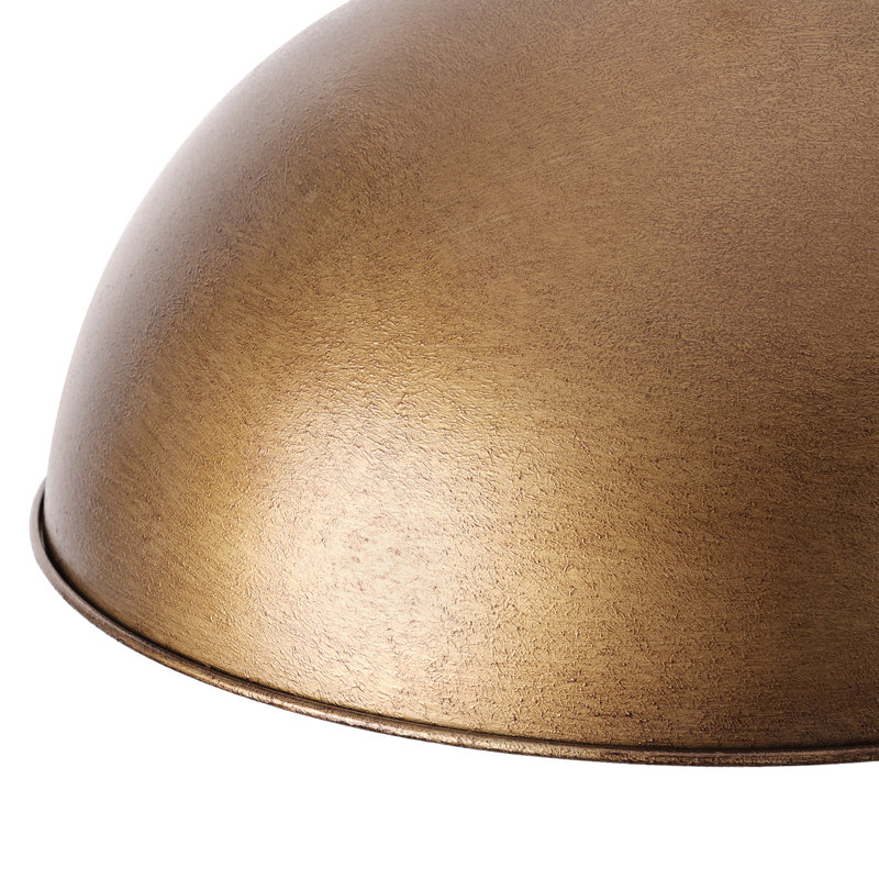 Luminaire suspendu pour îlot de cuisine à 1 dôme à 1 lumière Lysander, H 53 po x l 13 po x P 13 po, Bronze Antique
