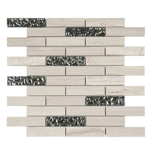 Chateau III 1" x 4" Marble Brick Joint Mosaic Wall Tile