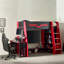 Eagle Single (3') Gaming Bed Bed Frame with Storage Included with Built-in Ladder Included with Desk Included