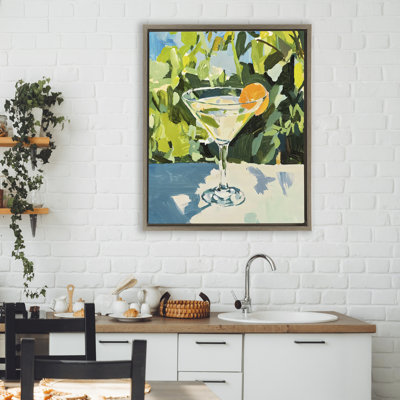 Summer Cocktail with Orange Floating Frame, design by Riley B