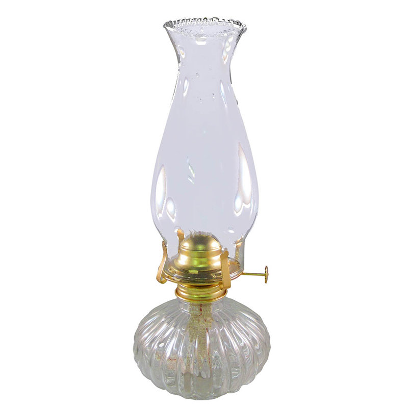 Ellipse Glass Hurricane Oil Lamp