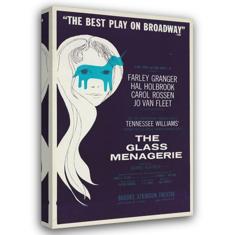 "The Glass Menagerie" par Artcraft Lithograph - Art mural sur toile tendue avec châssis, H 24 po x l 17 po