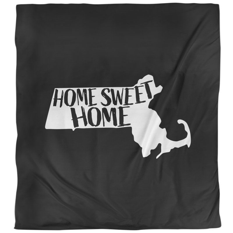 Housse de couette simple Massachusetts, Housse de couette pour très grand lit, Violet, Polyester brossé